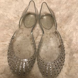Jelly studded flats
